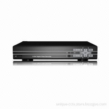 4-channel real-time CIF high resolution digital video recorder, supports USB mouse